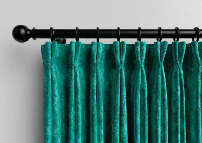 Caen Chenille, Aqua - Made to Measure Curtains - Image 10